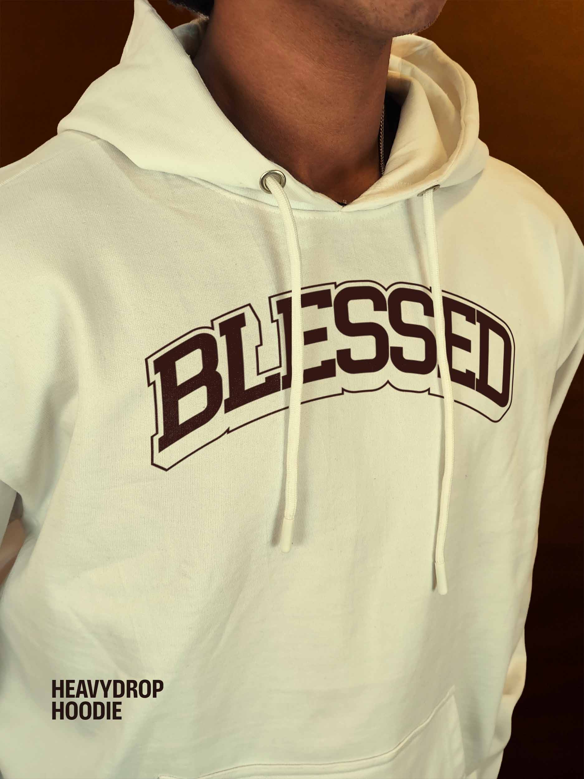 BLESSED Heavydrop Off-White Hoodie