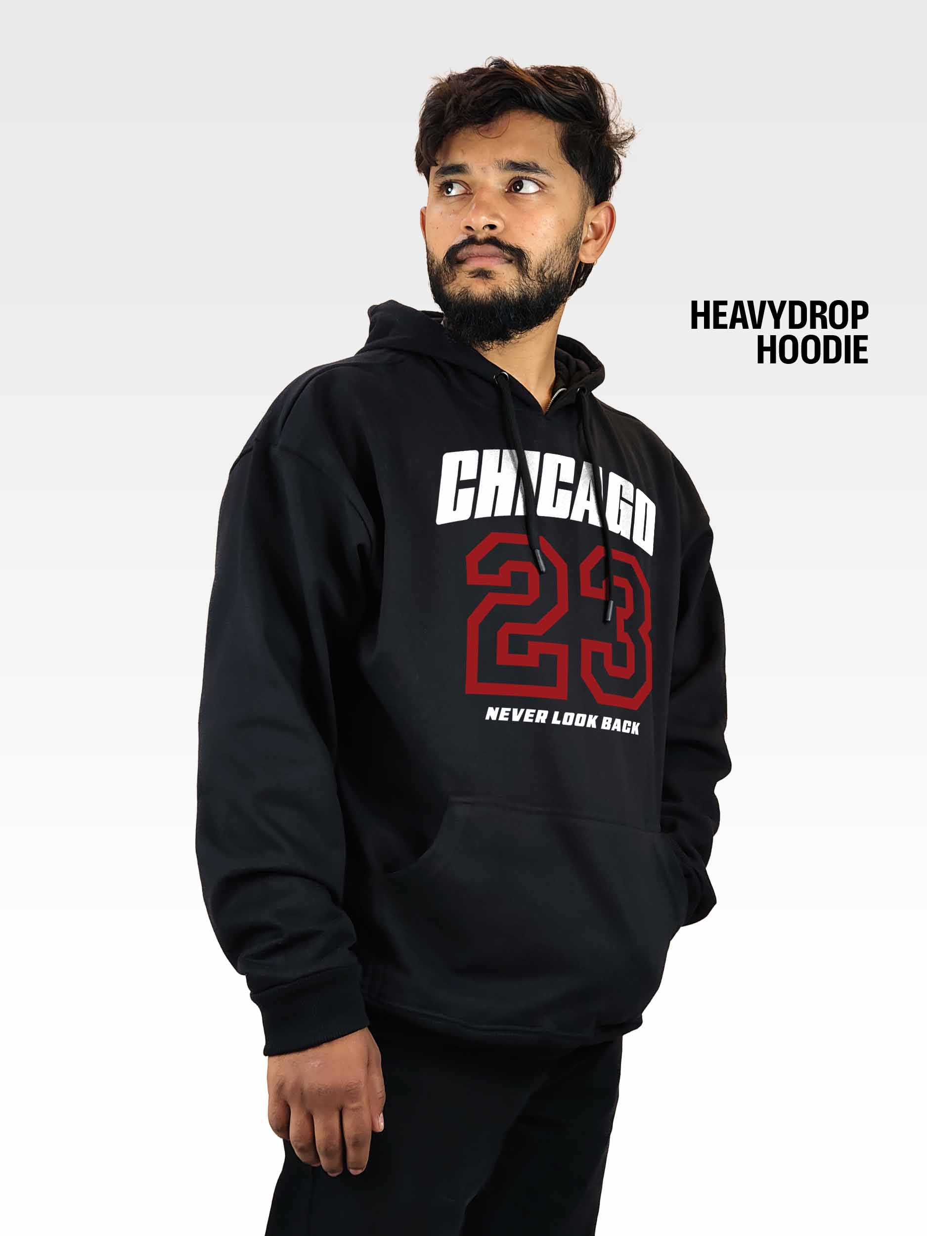 Chicago 23 Heavydrop Black Hoodie