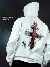 Cross 1 Heavydrop White Hoodie