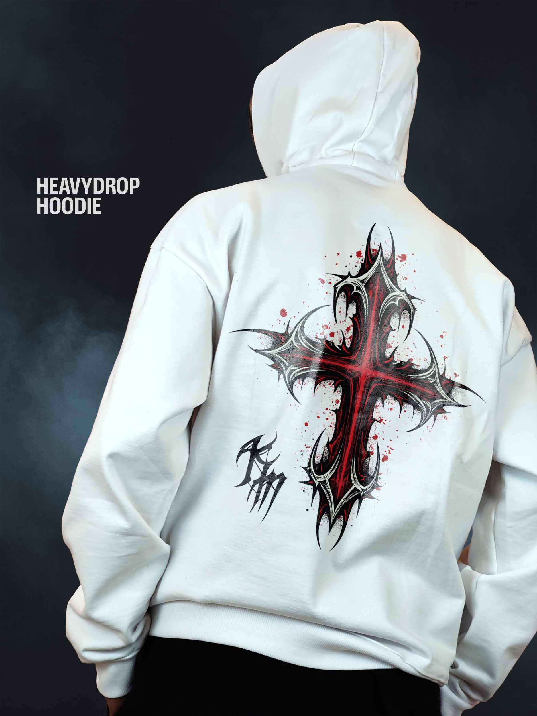 Cross 1 Heavydrop White Hoodie