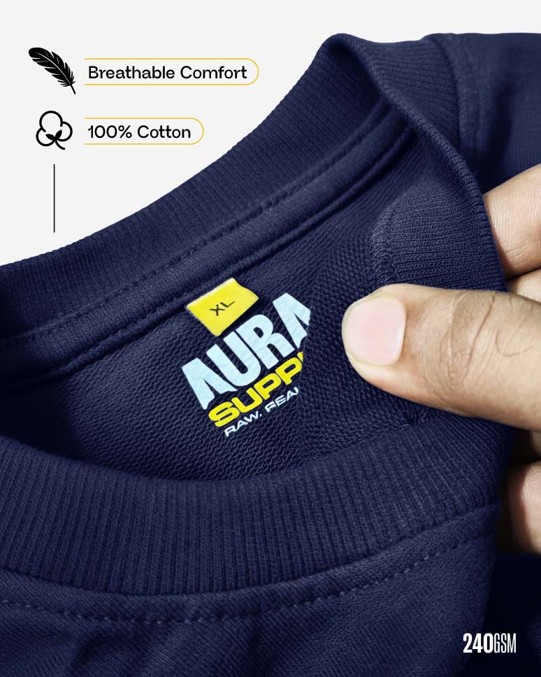 Plain Blue Oversized T-Shirt