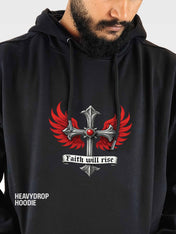 Faith Will Rise Heavydrop Black Hoodie