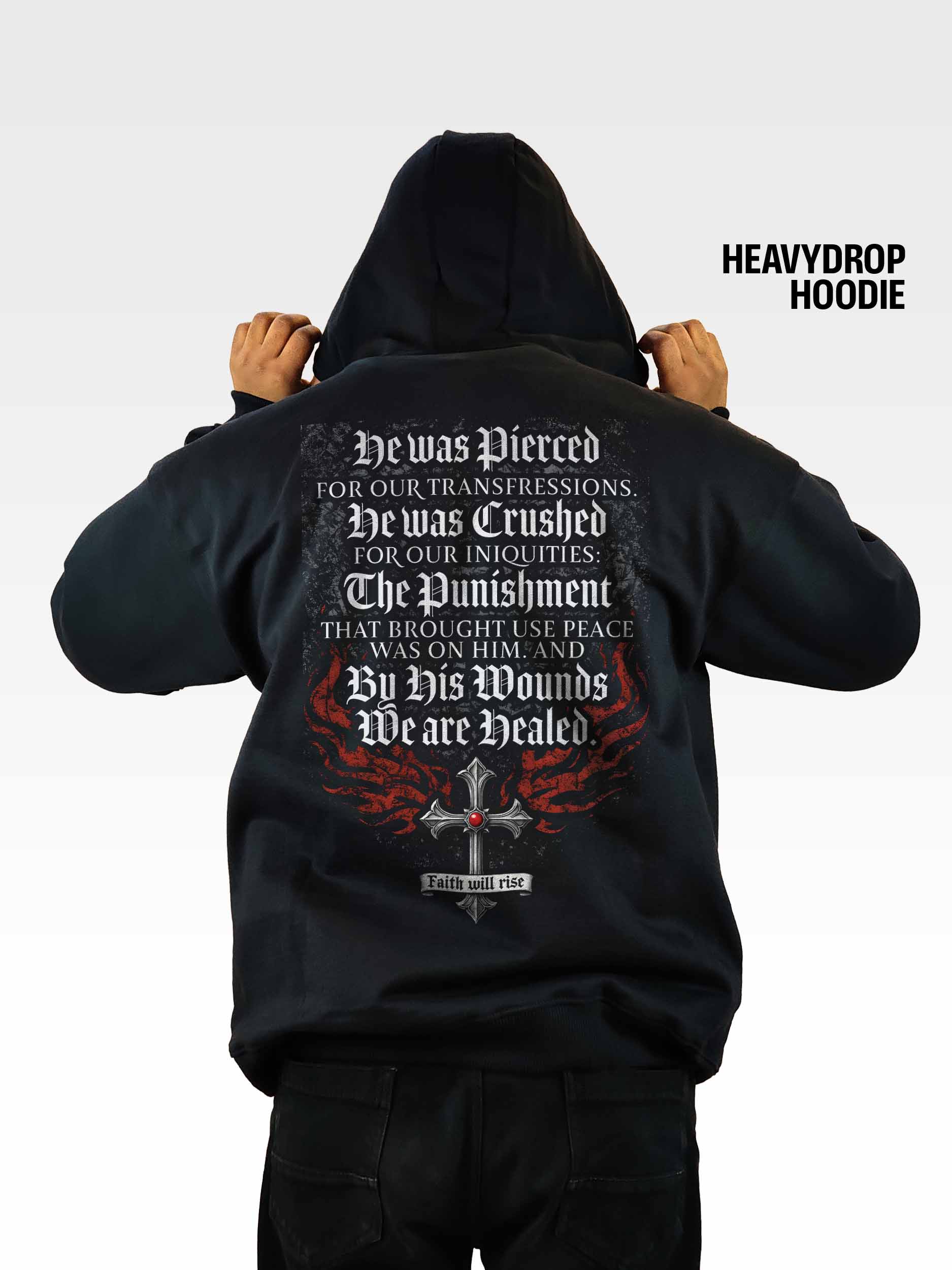 Faith Will Rise Heavydrop Black Hoodie