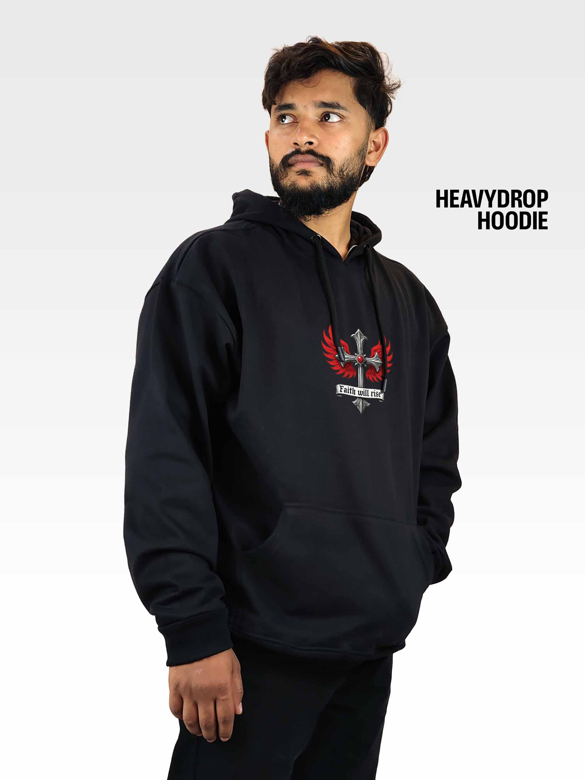 Faith Will Rise Heavydrop Black Hoodie