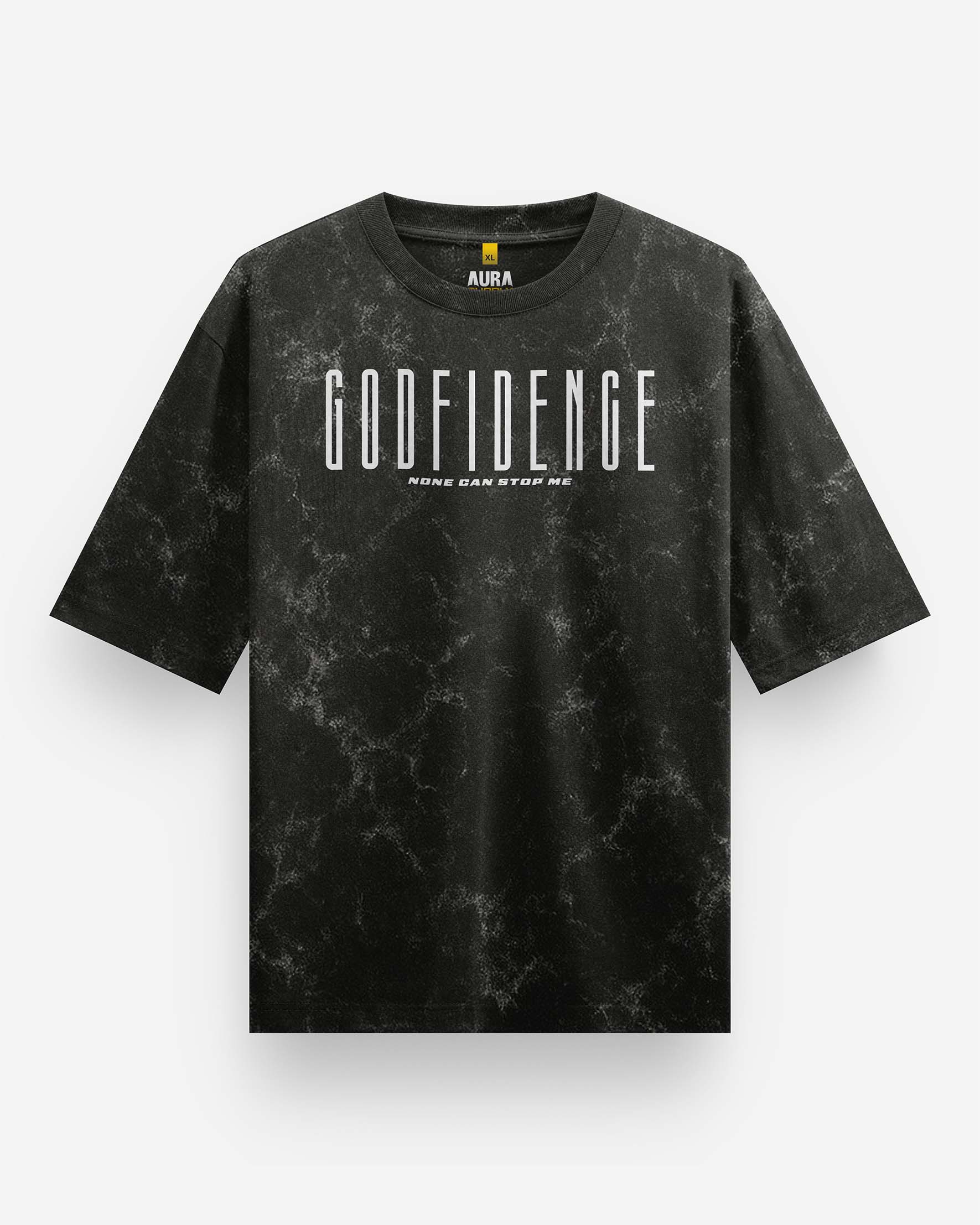 GODFIDENCE Acid Wash Oversized T-Shirt