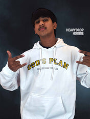God’s Plan Heavydrop White Hoodie