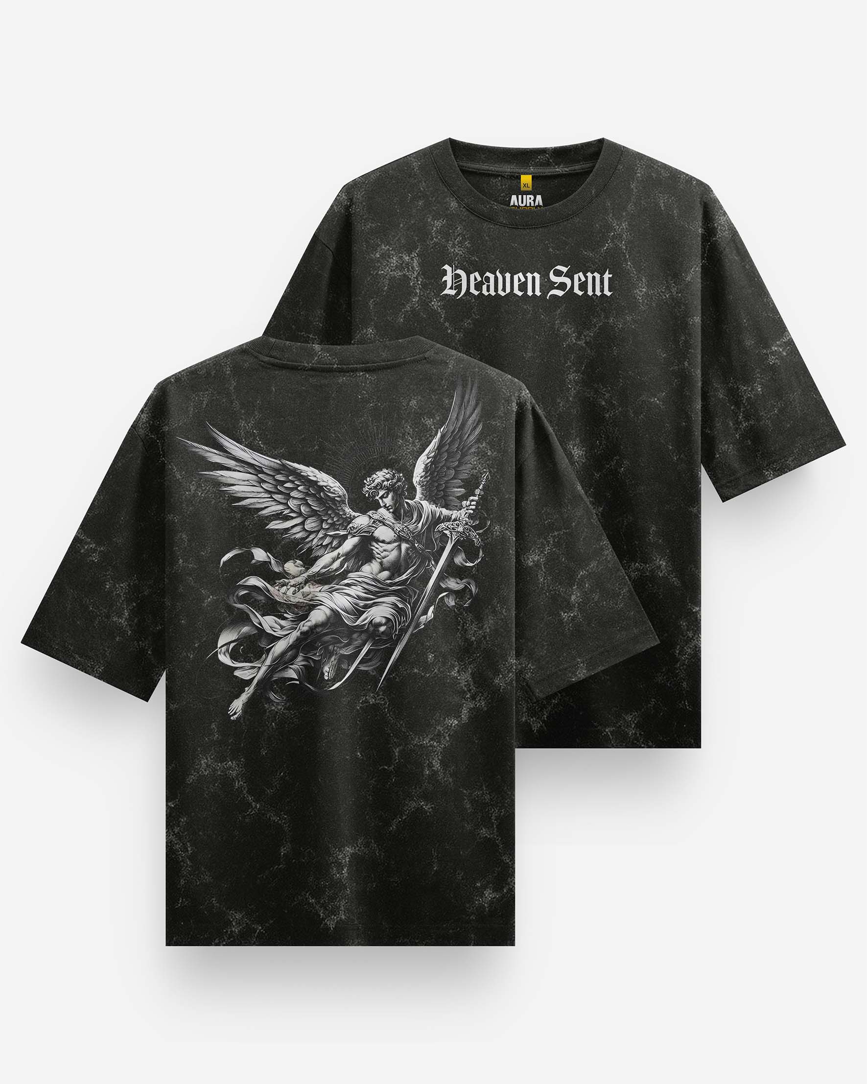 Heaven Sent Acid Wash Oversized T-Shirt