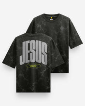 JESUS 1 Acid Wash Oversized T-Shirt