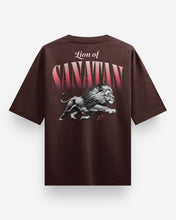 Lion of SANATAN - BROWN Oversized T-Shirt