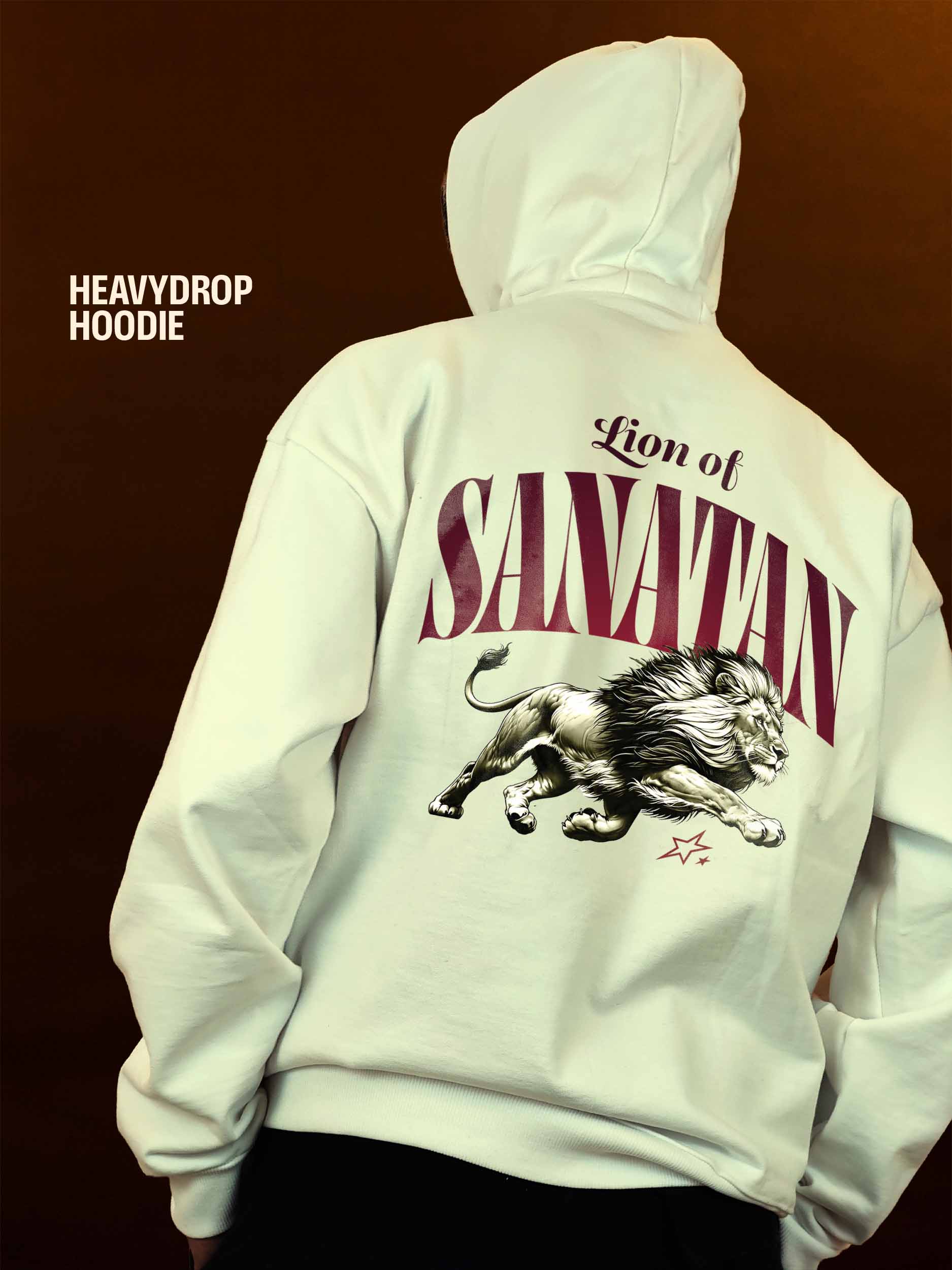 Lion of SANATAN Heavydrop Hoodie