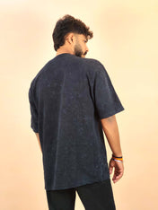 Black Acid Wash Oversized T-Shirt