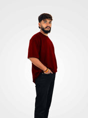 Plain Maroon Oversized T-Shirt