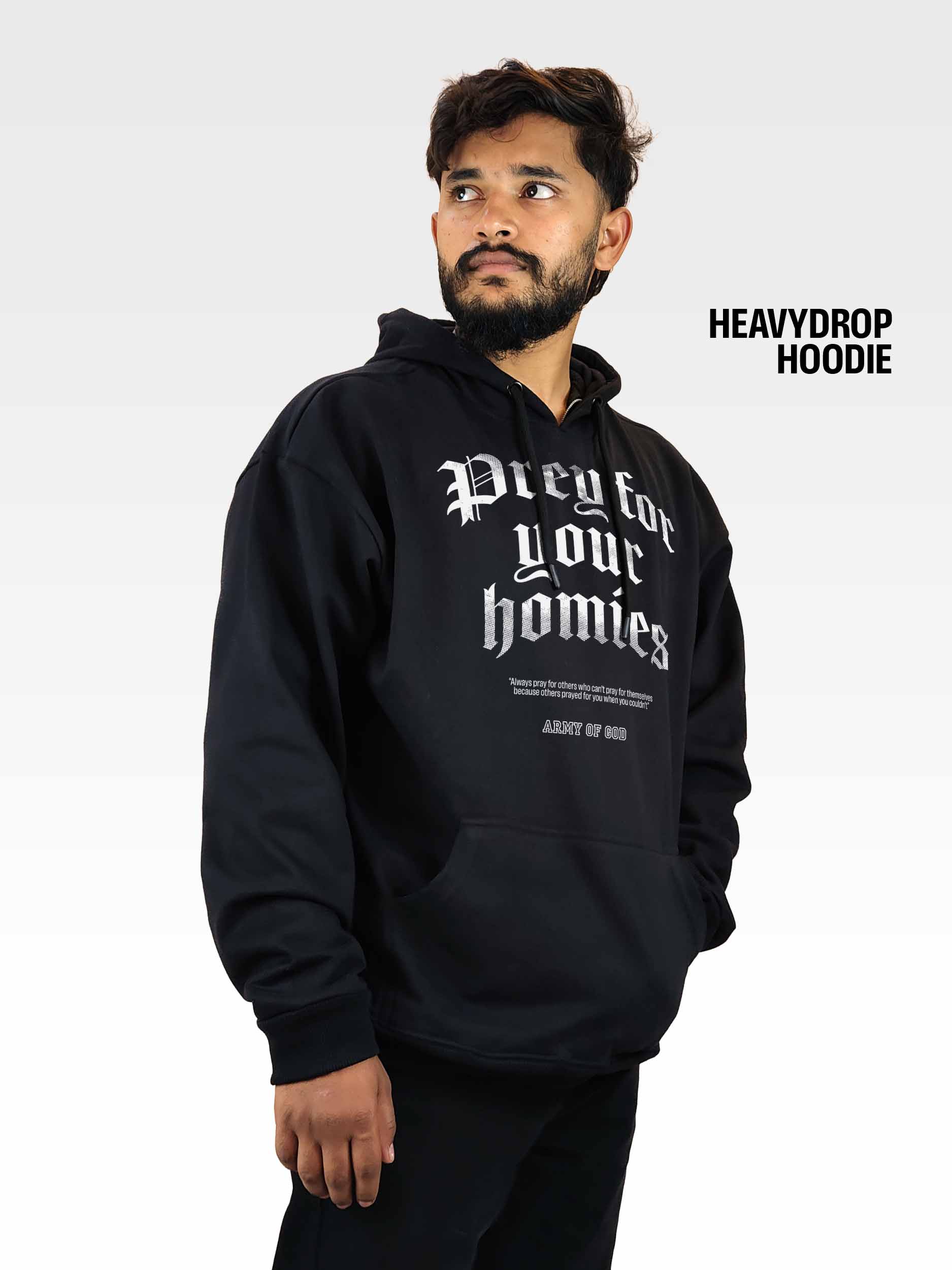 Pray For Your Homies Heavydrop Black Hoodie
