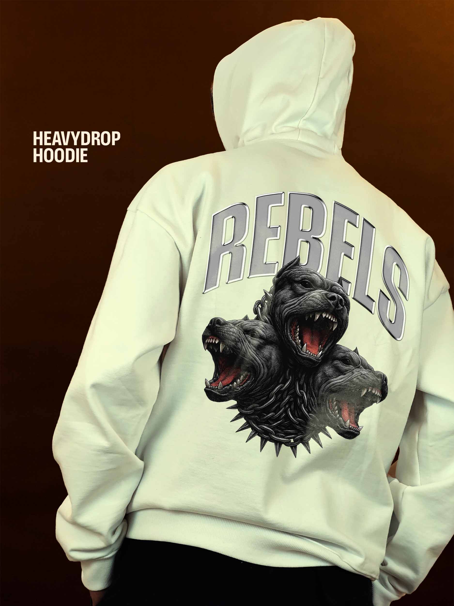 REBELS Heavydrop White Hoodie