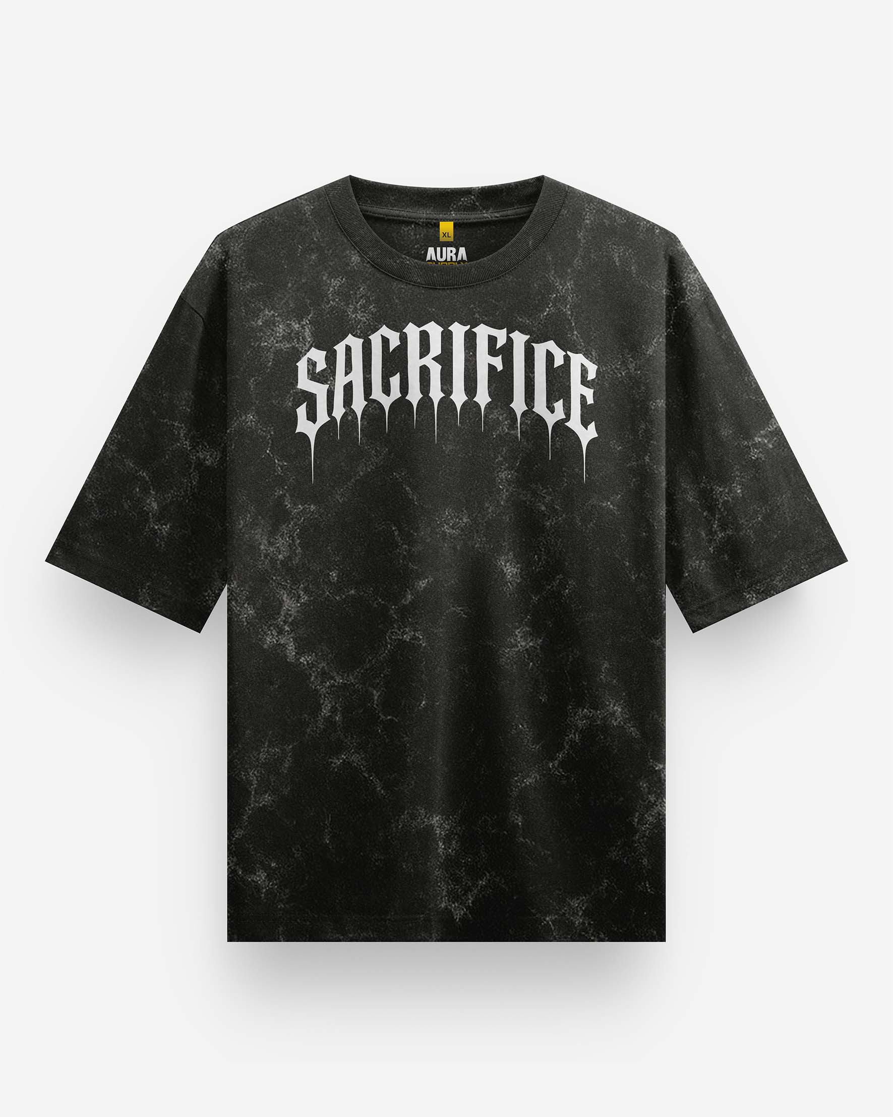 SACRIFICE Acid Wash Oversized T-Shirt